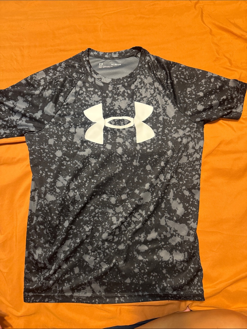 Under Armour Black & Gray Speckle Logo Tee